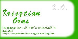 krisztian oras business card